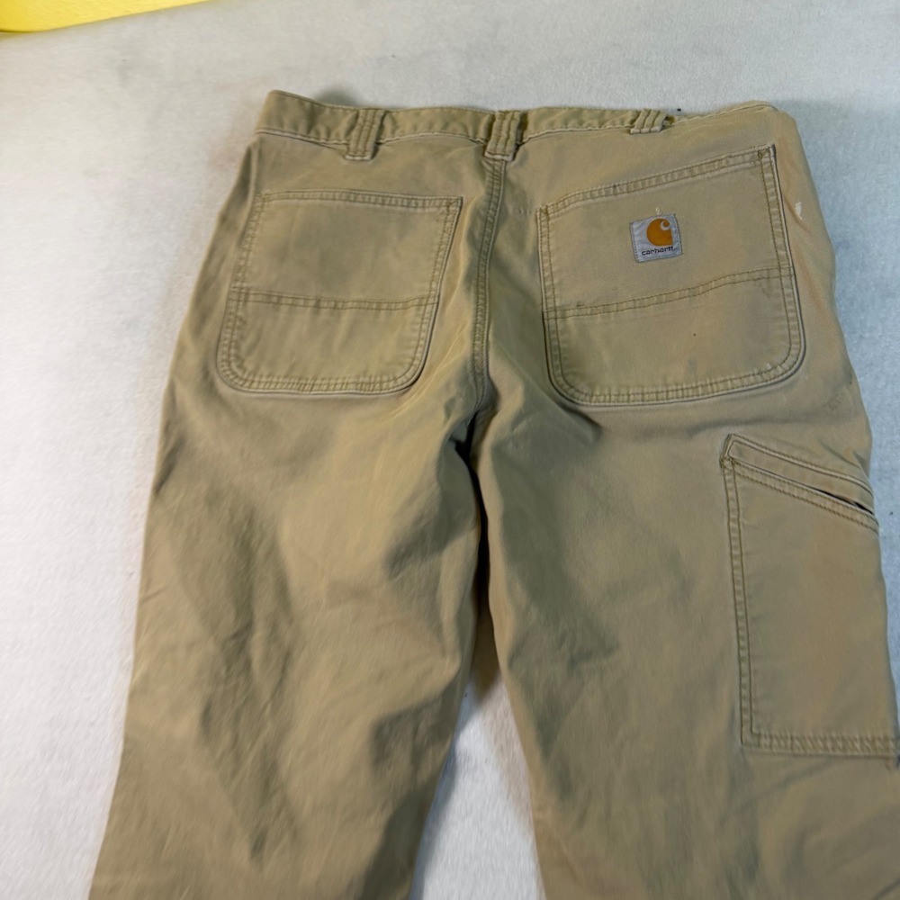 Carhartt Relaxed Fit Carpenter Pants Tan Canvas Mens‎ 32x30 Distressed Utility